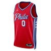 Dres Philadelphia 76ers Tyrese Maxey 0 Jordan 2022-23 Statement Edition Crvena Swingman